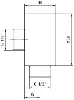 Шланговое подключение E.C.A. 102126634EX хром